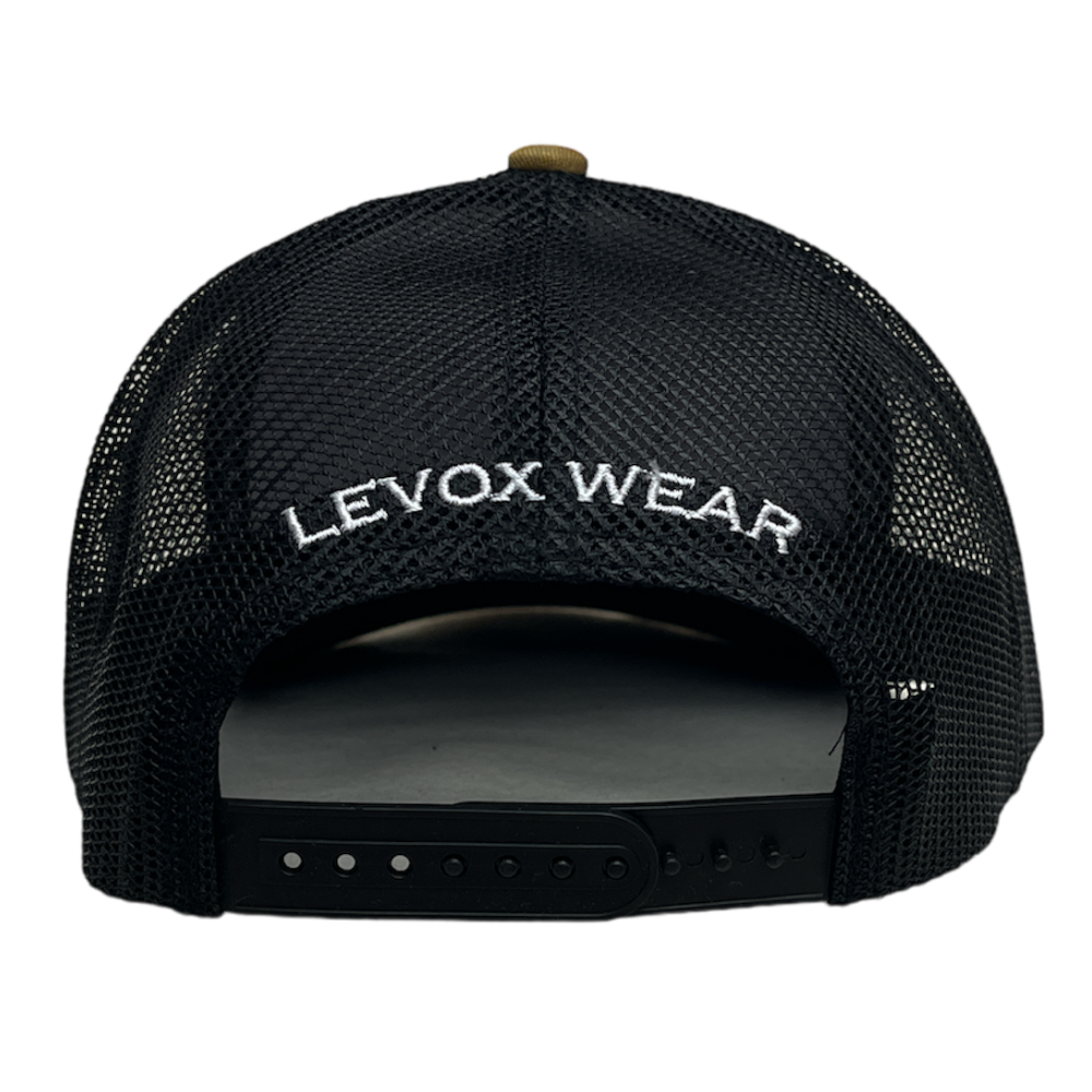 Gold and Black LeVox Patch Logo Hat
