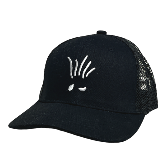 Black Hair Logo Hat